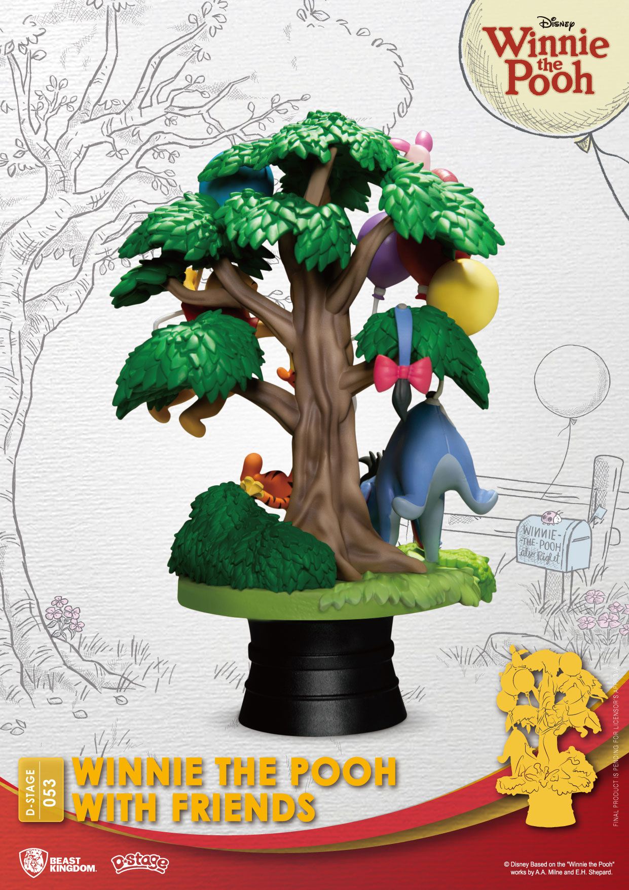 Disney D-Stage PVC Diorama Winnie the Pooh med venner 16 cm