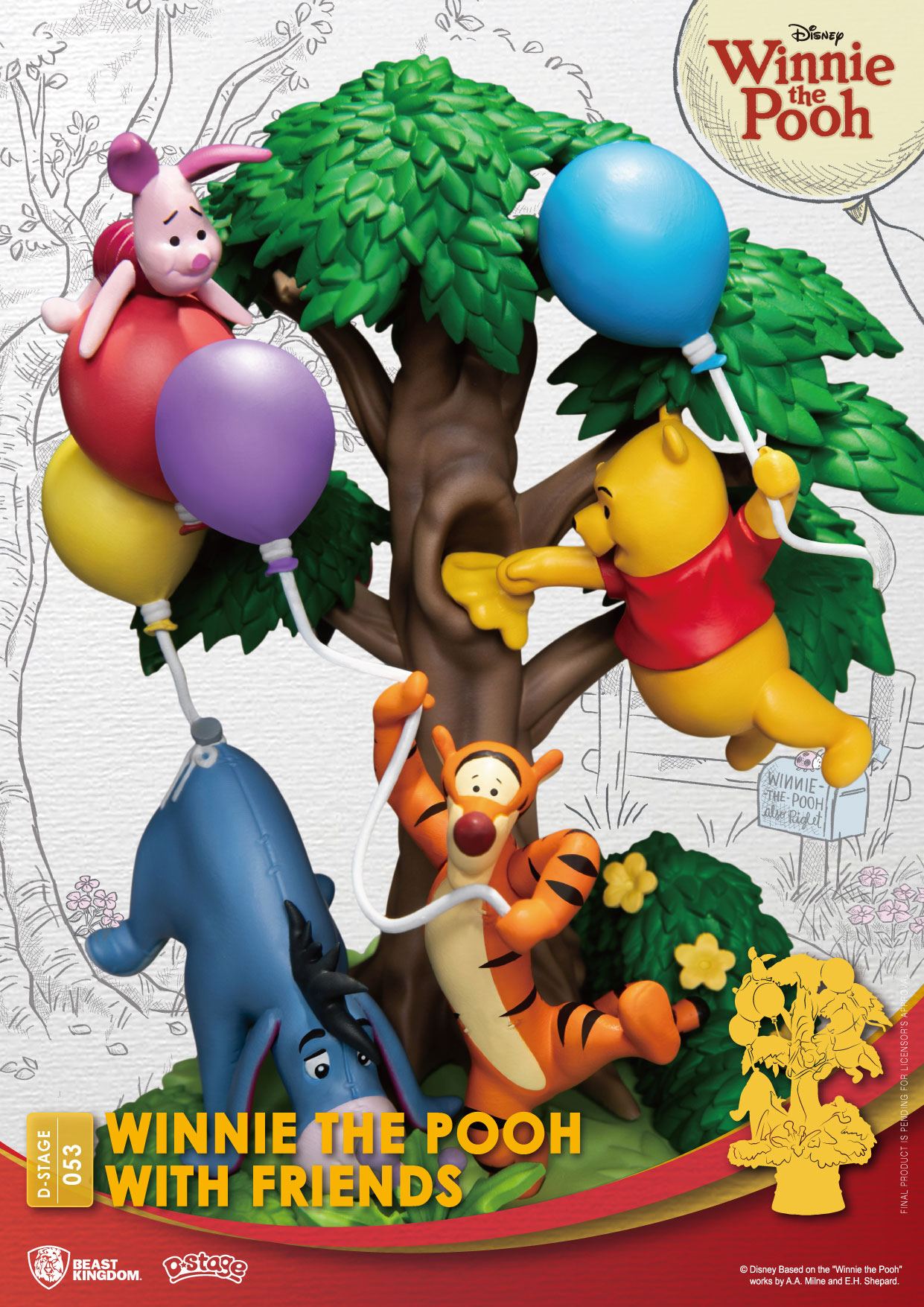 Disney D-Stage PVC Diorama Winnie The Pooh With Friends 16 cm