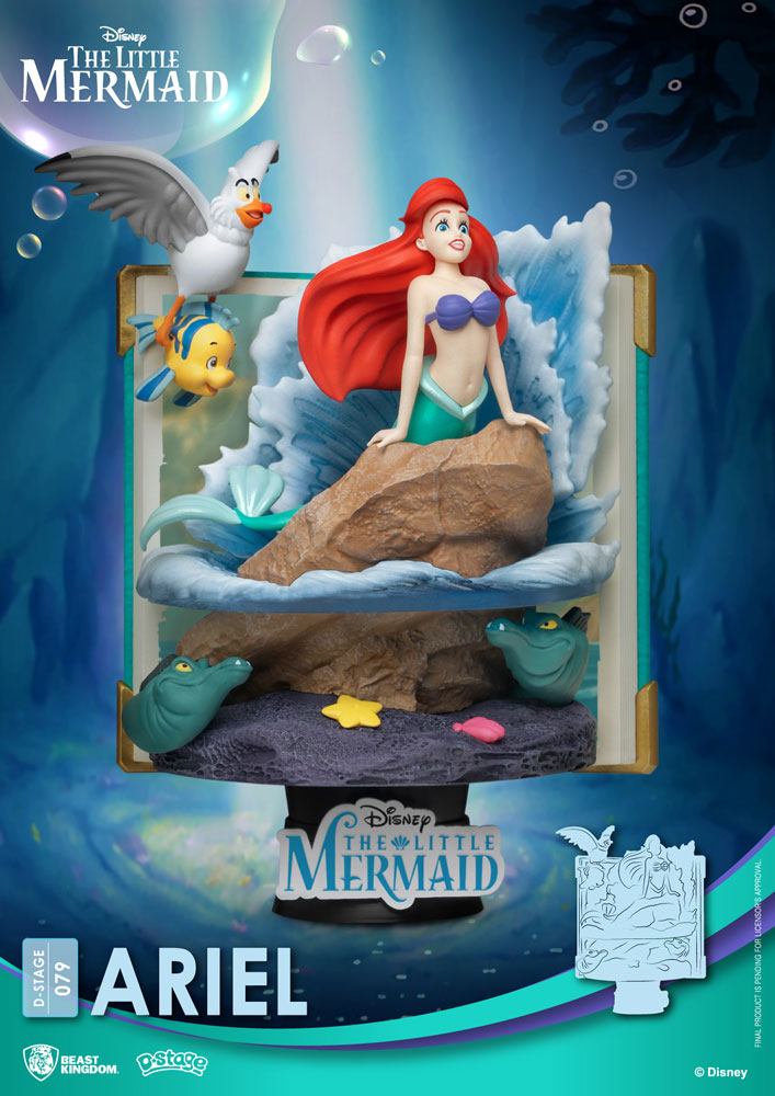 Disney Story Book Series D-Stage Pvc Diorama Ariel 15 cm