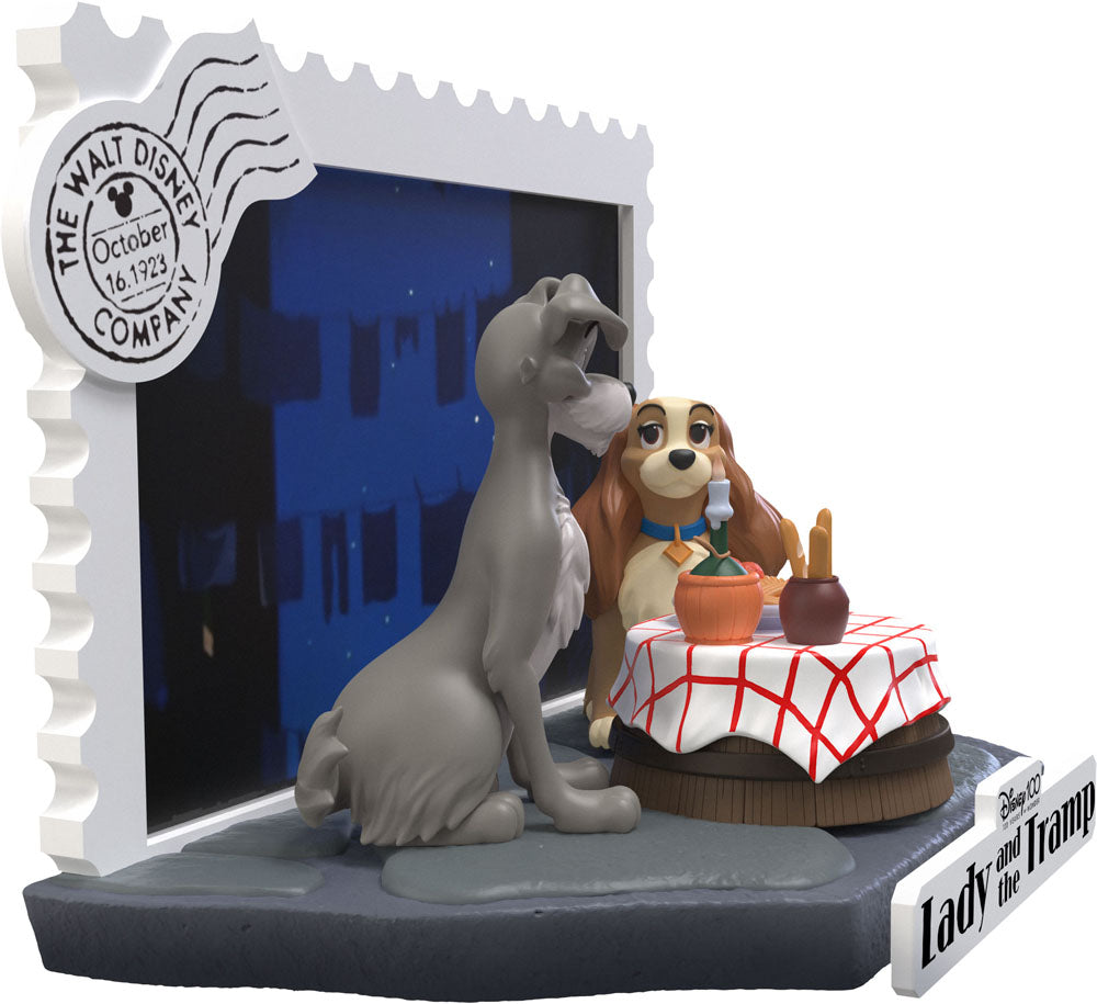 Disney 100th Anniversary D-Stage PVC Diorama Lady And The Tramp 12 cm