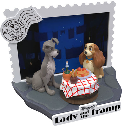 Disney 100th Anniversary D-Stage PVC Diorama Lady And The Tramp 12 cm