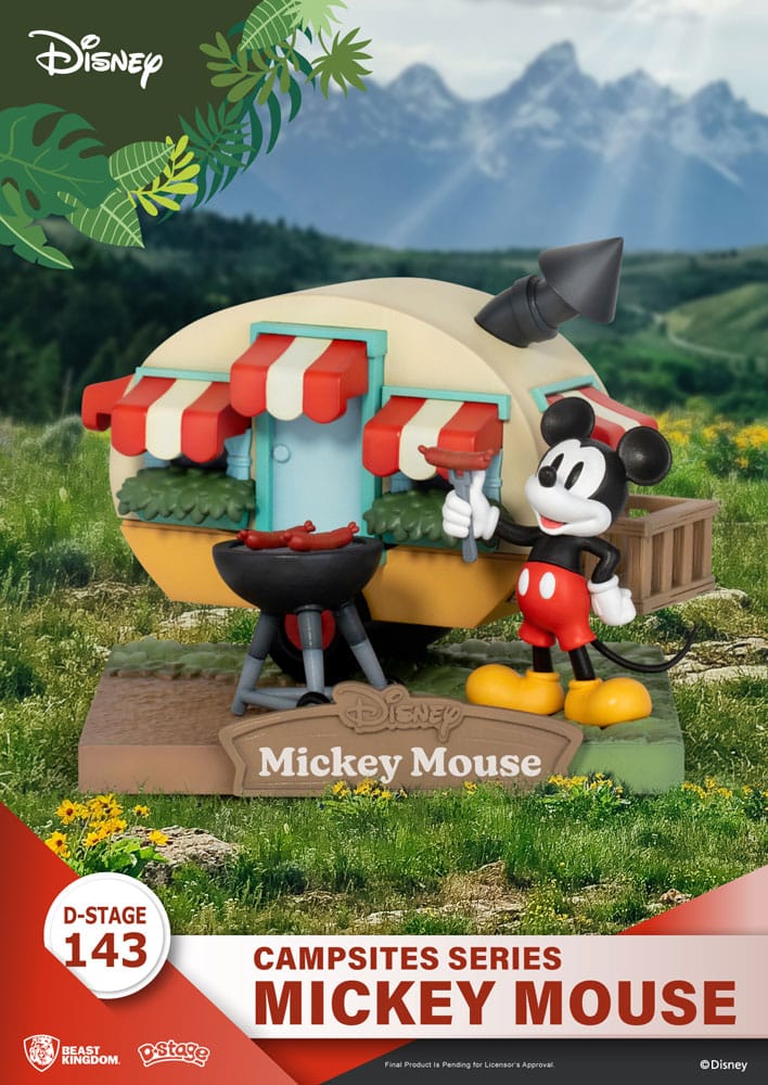 Disney D-Stufe Camping-Serie PVC Diorama Mickey Mouse 10 cm