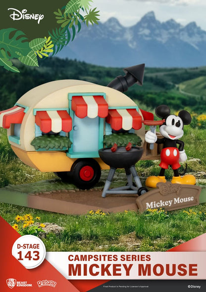 Disney D-Stufe Camping-Serie PVC Diorama Mickey Mouse 10 cm