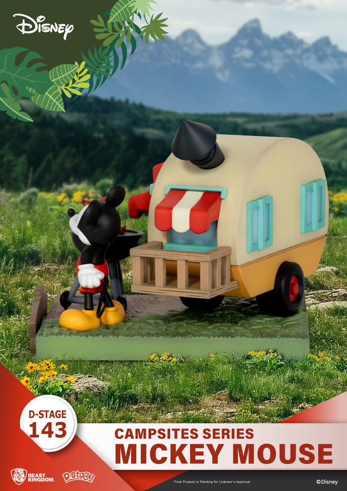 Disney D-Stufe Camping-Serie PVC Diorama Mickey Mouse 10 cm