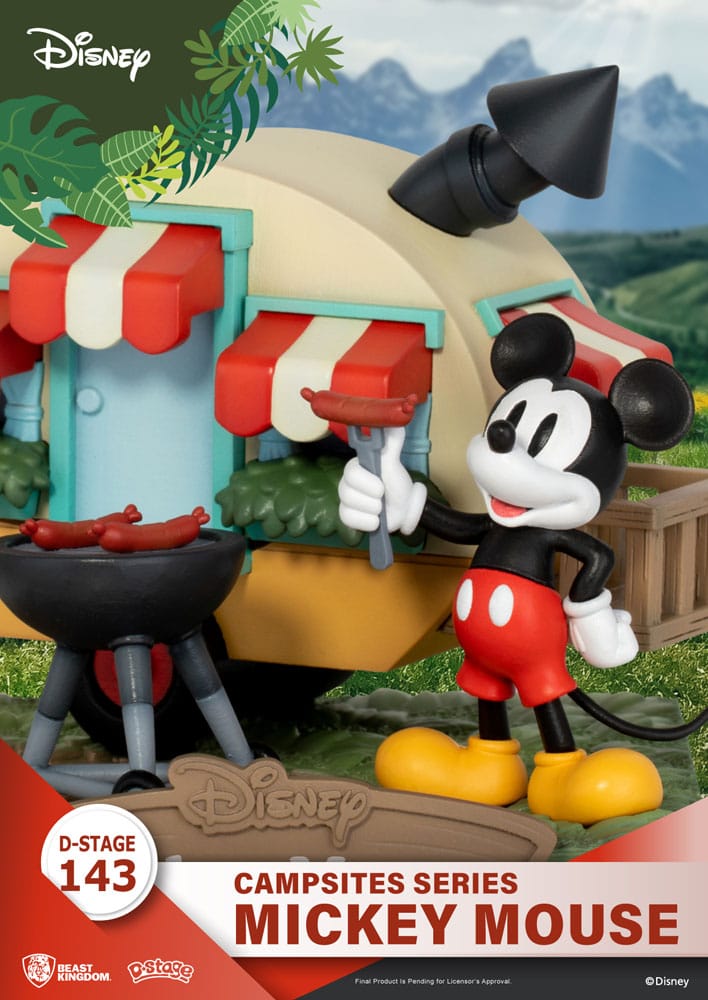 Disney D-Stufe Camping-Serie PVC Diorama Mickey Mouse 10 cm