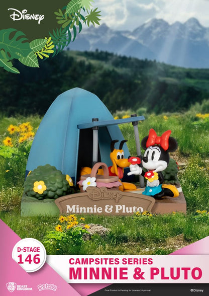 Disney D-Stage Campsite Series PVC Diorama Mini & Pluto 10 cm