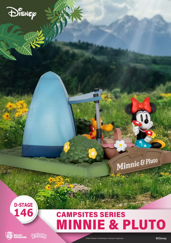 Disney D-Stage Campsite Series PVC Diorama Mini & Pluto 10 cm