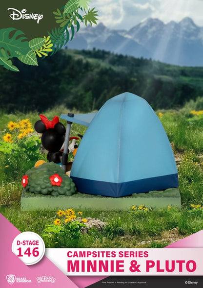 Disney D-Stage Campsite Series PVC Diorama Mini & Pluto 10 cm