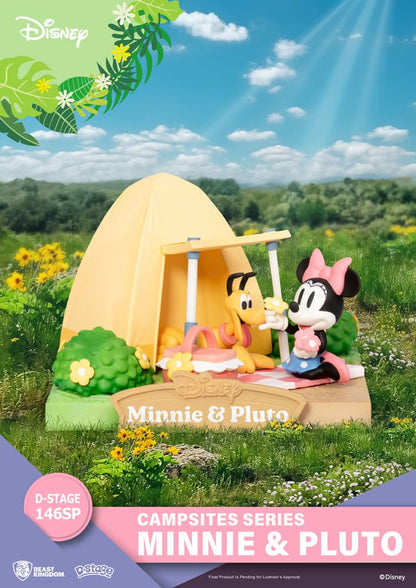 Disney D-Stufe Camping-Serie PVC Diorama Mini & Pluto Special Edition 10 cm