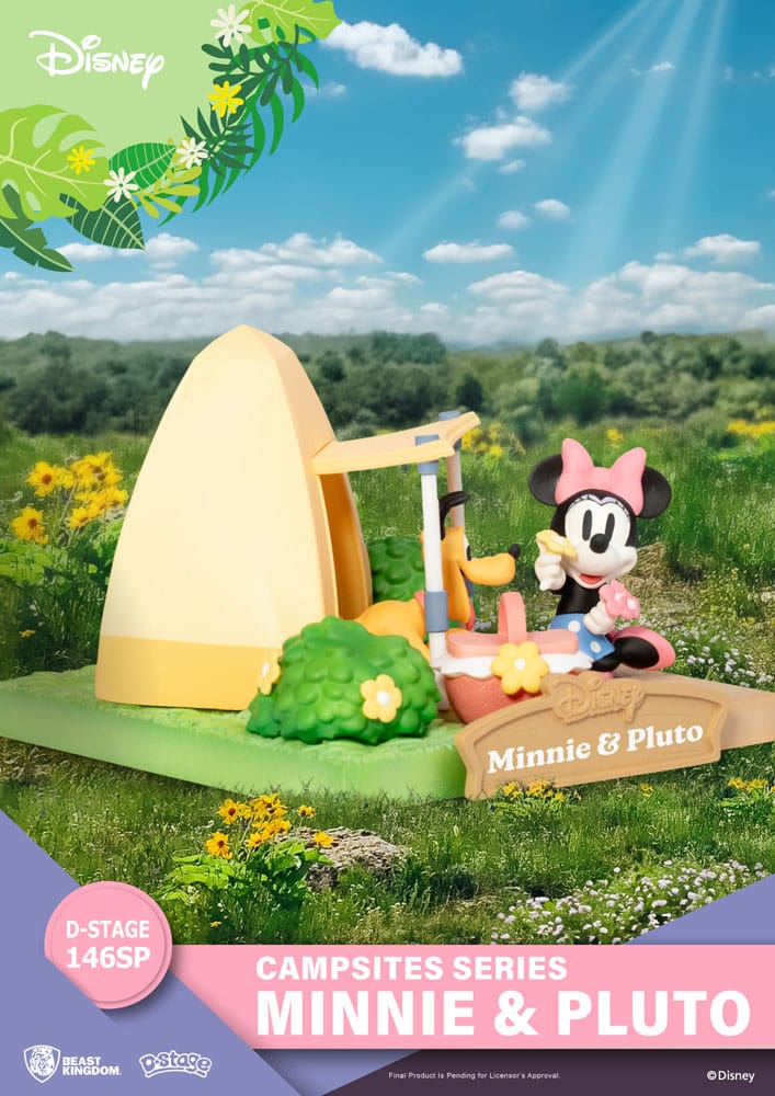 Disney D-Stufe Camping-Serie PVC Diorama Mini & Pluto Special Edition 10 cm
