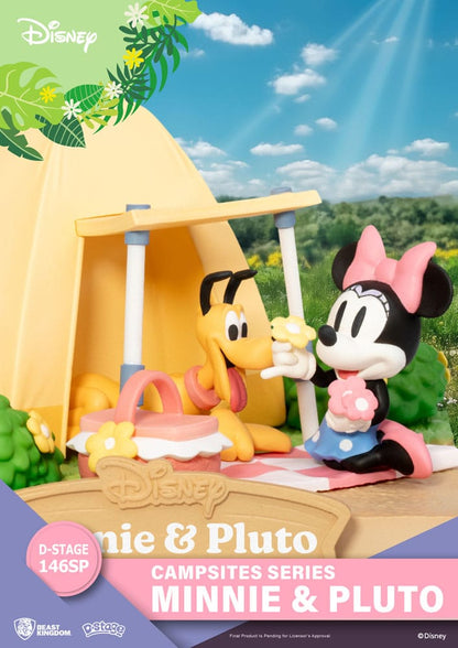 Disney D-Stufe Camping-Serie PVC Diorama Mini & Pluto Special Edition 10 cm