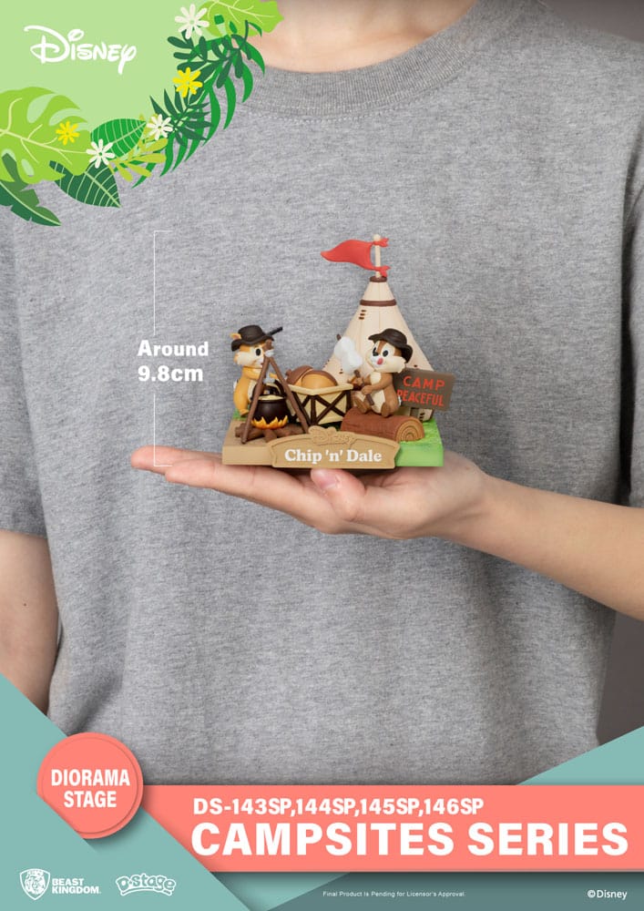 Disney D-Stufe Camping-Serie PVC Diorama Mini & Pluto Special Edition 10 cm