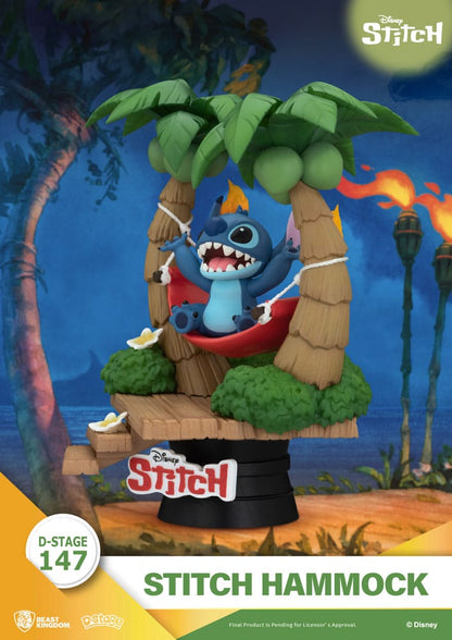 Lilo & Stitch D-STAGE PVC Diorama Stitch Hammock 13 cm