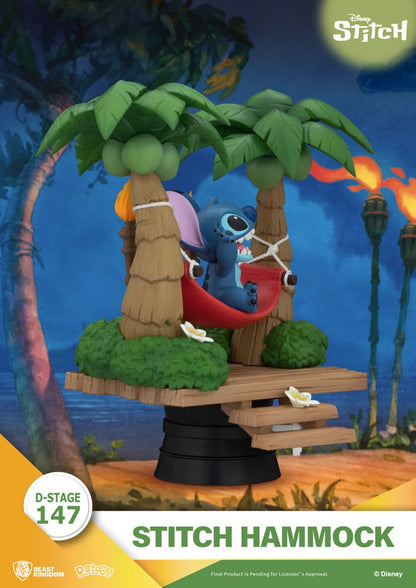 Lilo & Stitch D-STAGE PVC Diorama Stitch Hammock 13 cm