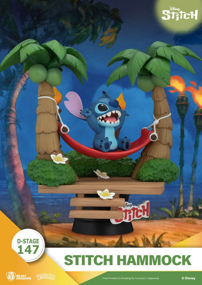 Lilo & Stitch D-STAGE PVC Diorama Stitch Hammock 13 cm