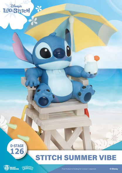 Disney D-Stage PVC Diorama Stitch Summer Vibe 16 cm