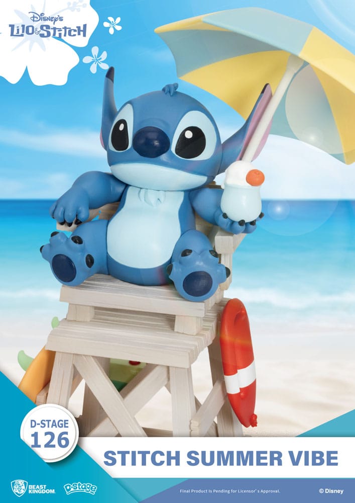 Disney D-Stage PVC Diorama Stitch Summer Vibe 16 cm