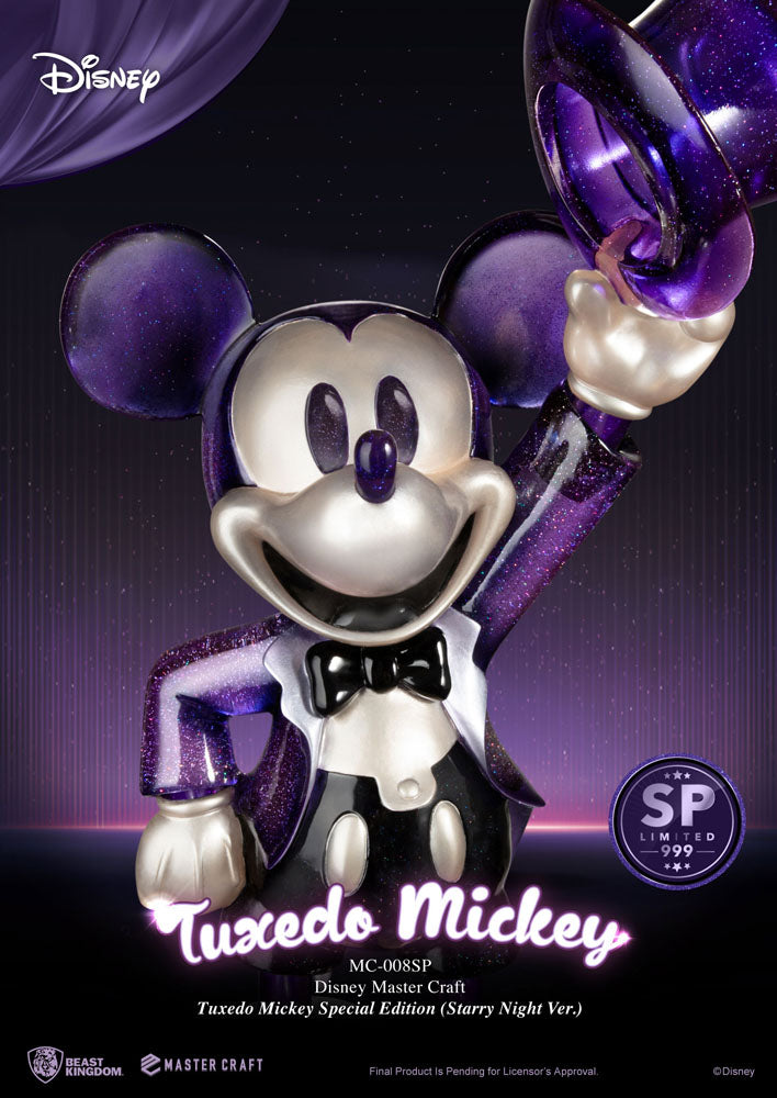 Mickey Mouse Master Craft heykeli 1/4 Smokin Mickey Özel Edition Starry Night Ver. 47 cm