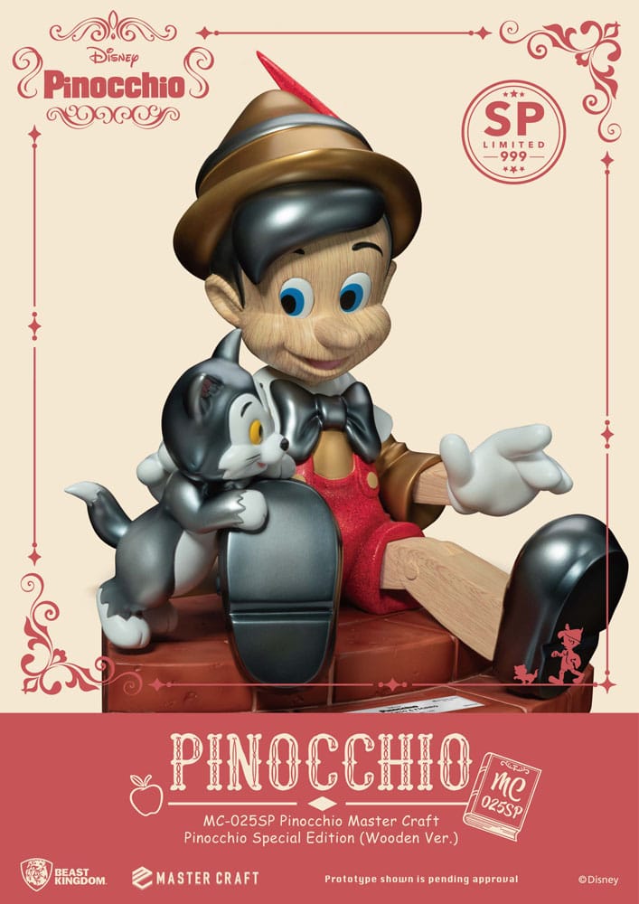 Disney Master Craft Statue Pinocchio hölzern ver. Sonderausgabe 27 cm