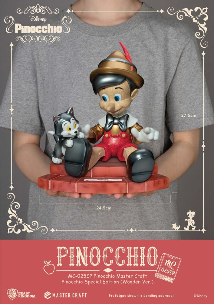 Disney Master Craft Statue Pinocchio hölzern ver. Sonderausgabe 27 cm