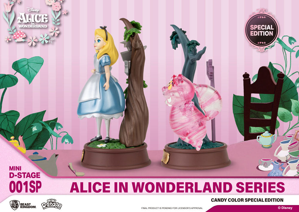 Alice in Wonderland Mini Diorama Stage Statues 2-pack Candy Color Special Edition 10 cm