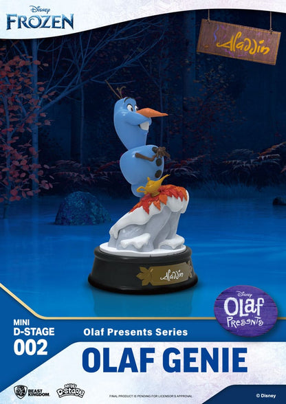 Frozen Mini Diorama Stage PVC Statue Olaf Presents Olaf Genie 12 cm