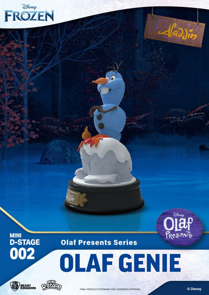 Frozen Mini Diorama Stage PVC Statue Olaf Presents Olaf Genie 12 cm