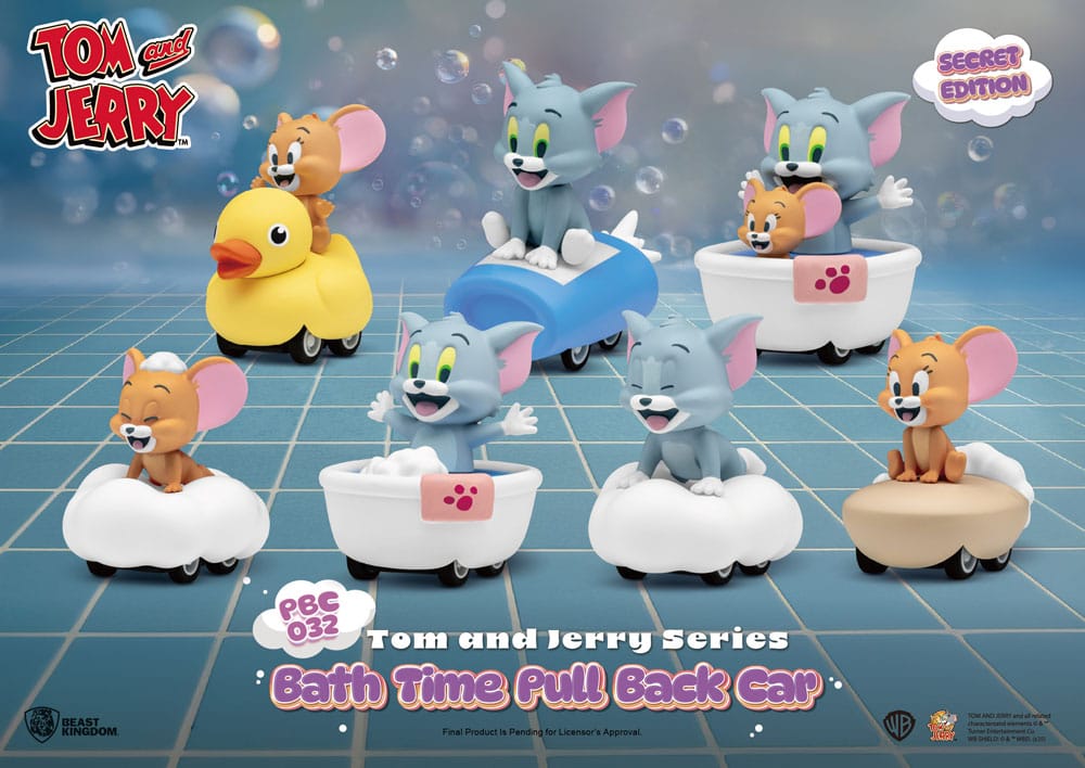 Tom & Jerry Pull Back Cars L'heure du bain Boîte aveugle 6-Pack