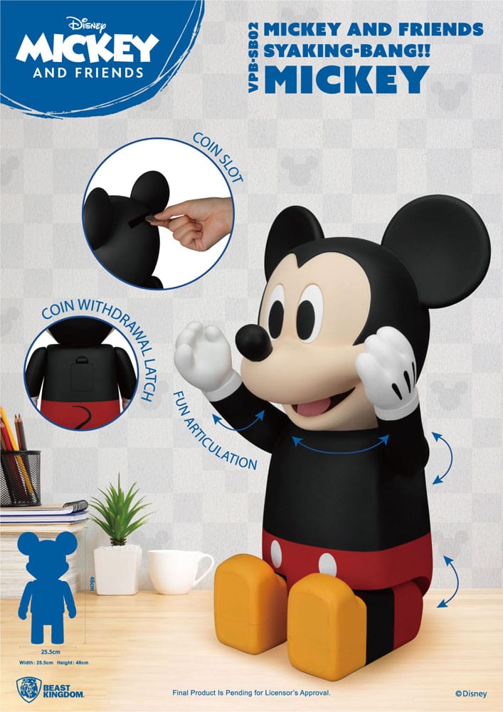 Disney Syaing Bang Vinyl Bank Topolino e amici Topolino 48 cm