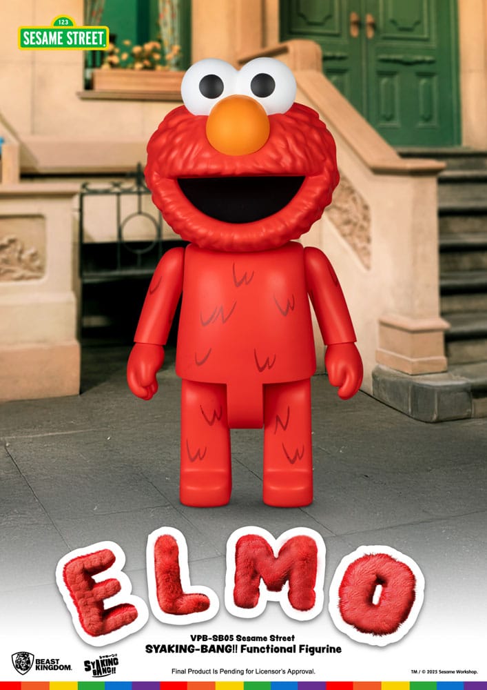 Barrio Sésamo Syaking Bang Hucha Vinilo Elmo 47 cm
