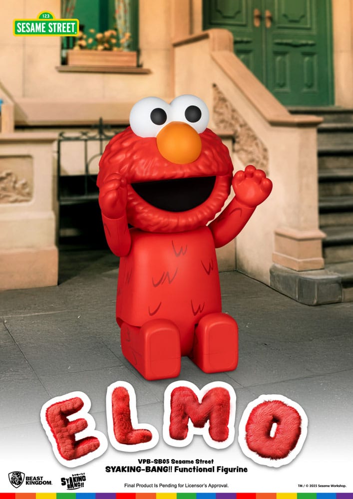 Barrio Sésamo Syaking Bang Hucha Vinilo Elmo 47 cm