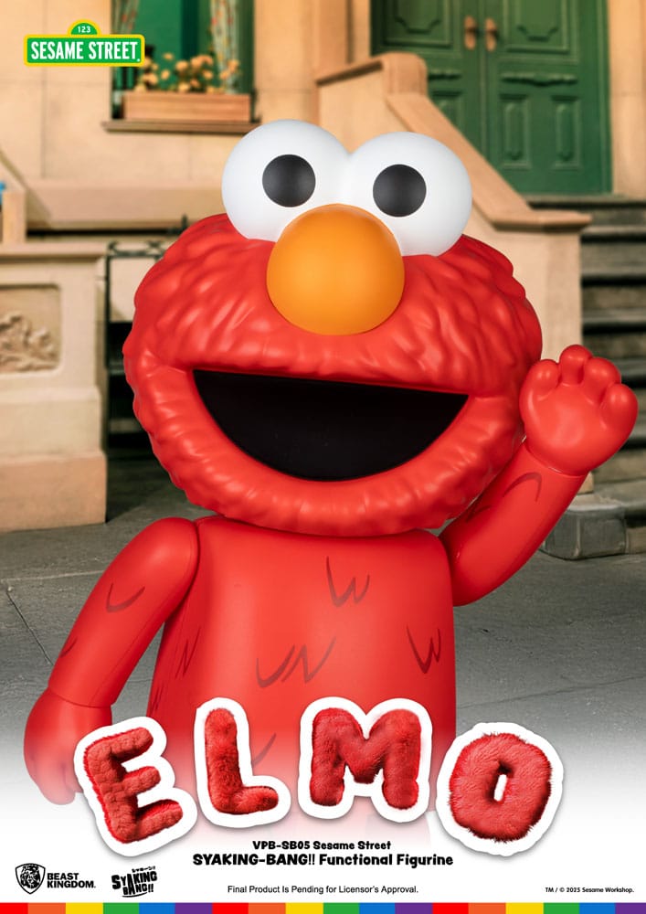 Sesame Street Syaking Bang Vinyl kasica prasica Elmo 47 cm