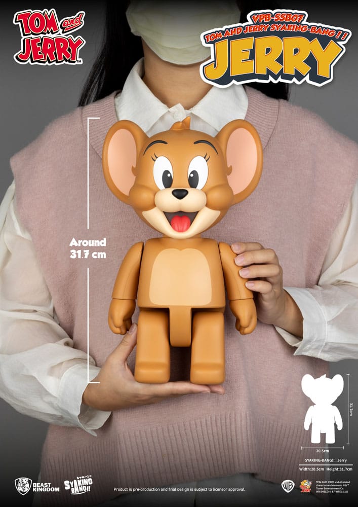 Tom & Jerry Siyan Saçma Pat Pvc Figür Jerry 30 Cm