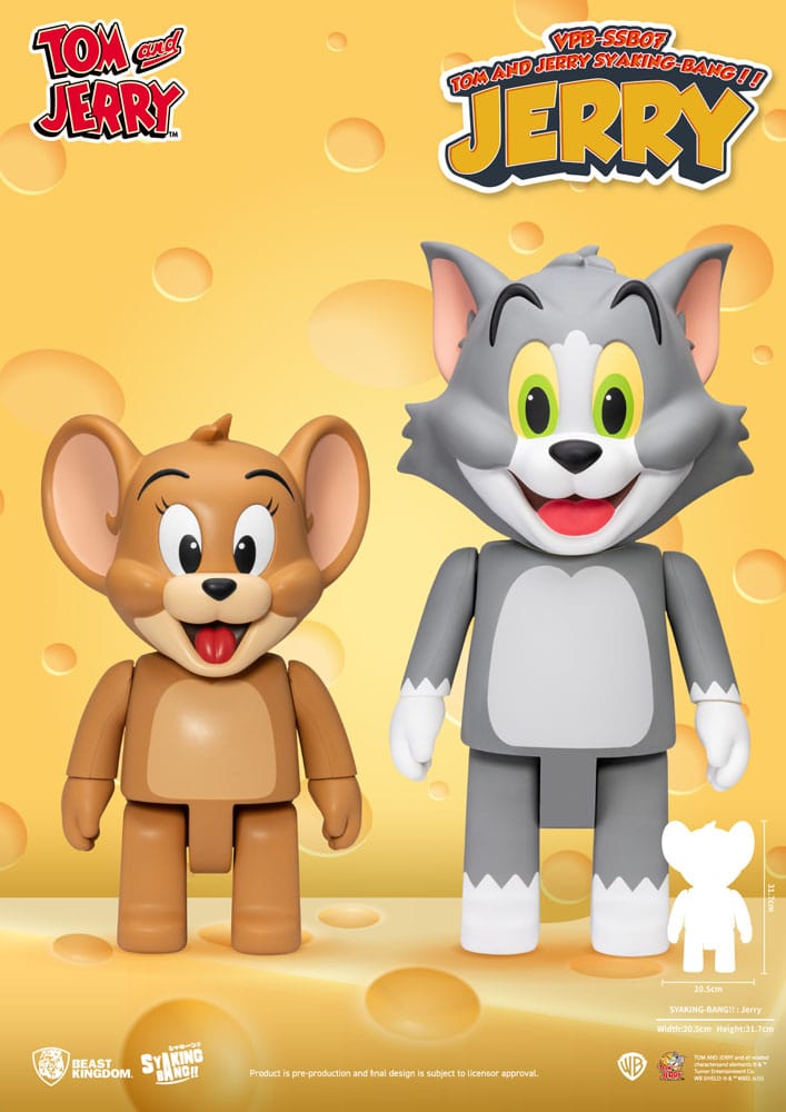 Tom & Jerry Siyan Saçma Pat Pvc Figür Jerry 30 Cm