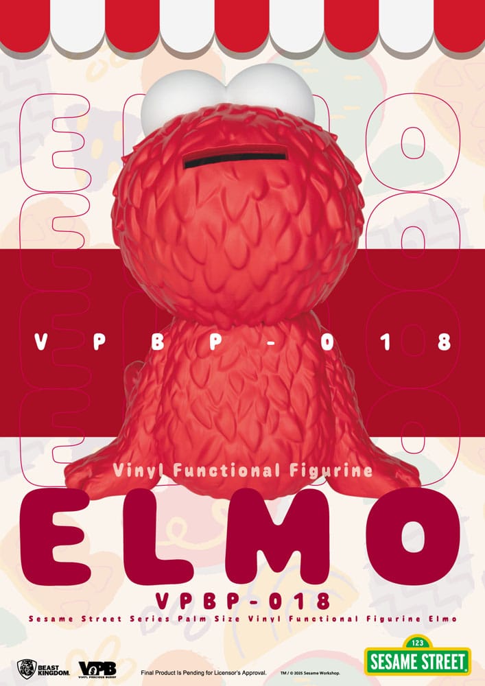 Sesamstraße Sparschwein Vinyl Elmo 12 cm