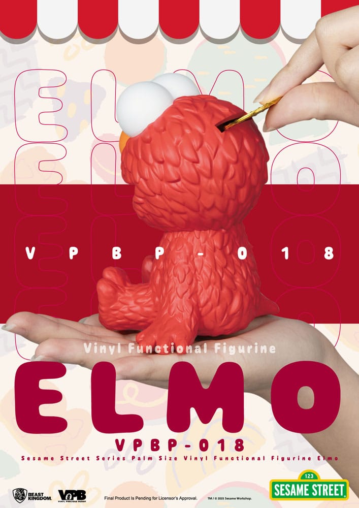 Sesamstraße Sparschwein Vinyl Elmo 12 cm