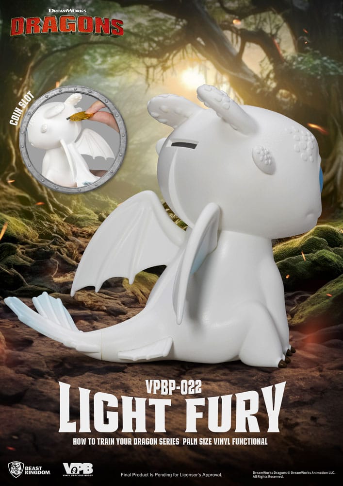 Hur man tränar din drak Piggy Vinyl Bank Light Fury 12 cm
