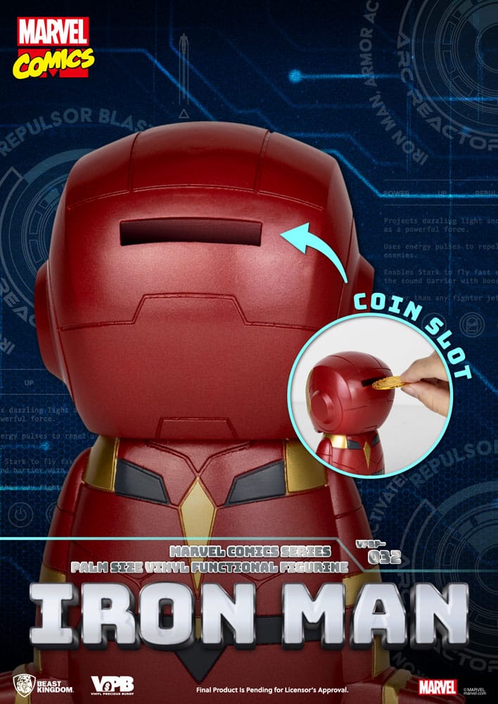 Salvadanaio in vinile classico Marvel Comics Iron-man 12 cm
