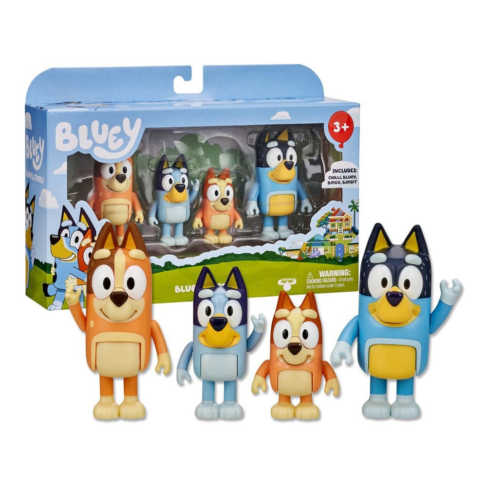 Bluey Action Figures 4 Pack