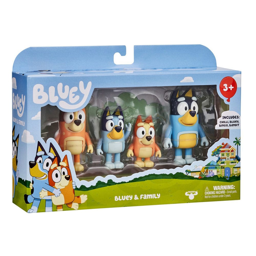 Bluey Action Figures 4 Pack