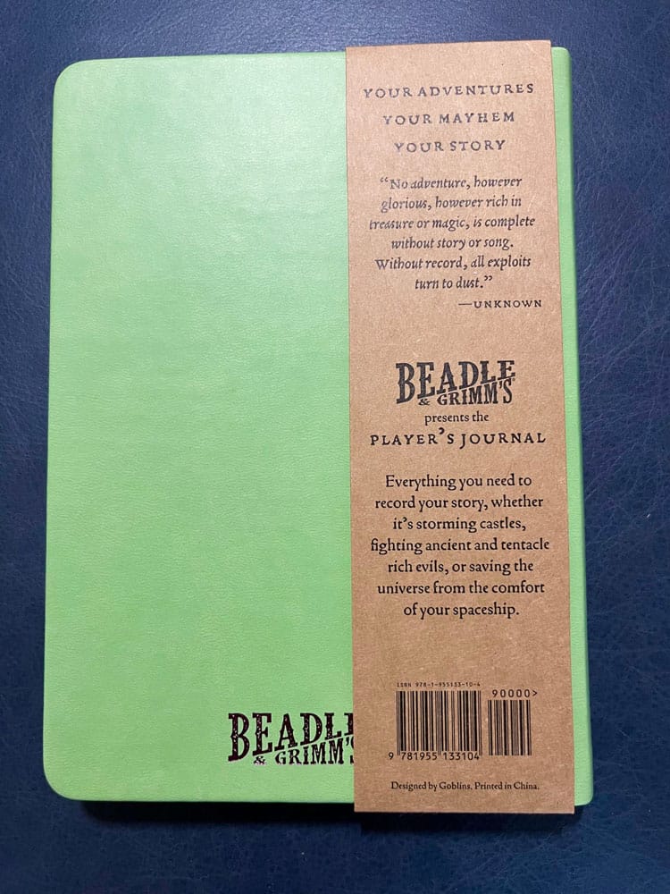 Anteckningsbok A5 -spelarens tidskrift Sage Green Shield