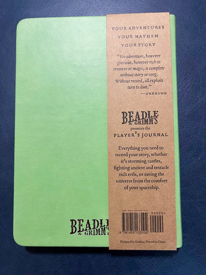 Anteckningsbok A5 -spelarens tidskrift Sage Green Shield