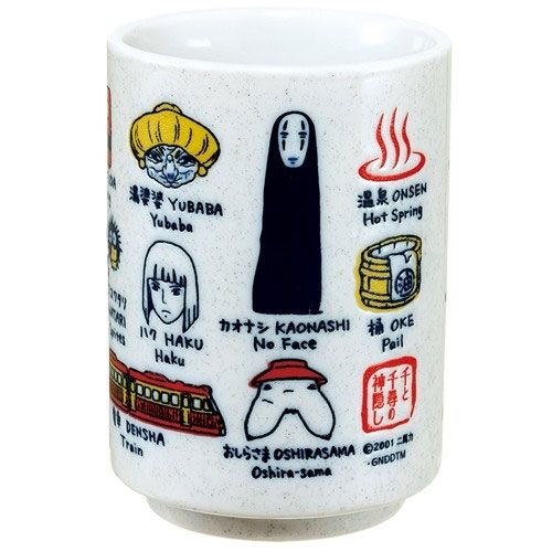 Personnages de tasse de thé japonaise Le Voyage de Chihiro