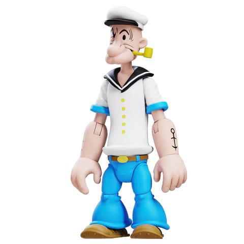 Popeye Action Figur Wave 03 Popeye 1. udseende hvid skjorte