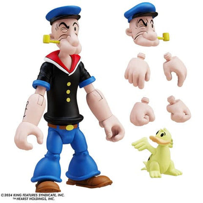 Popeye Actionfigur Welle 03 Popeye 1. Aussehen schwarzes Hemd