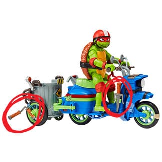 Teenage Mutant Ninja Turtles: Mutant Mayhem Action Figur Raphael & Scooter med sidevogn 11 cm