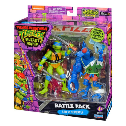 Teenage Mutant Ninja Turtles Action Figurer Leonardo vs. Super Flue 11 cm