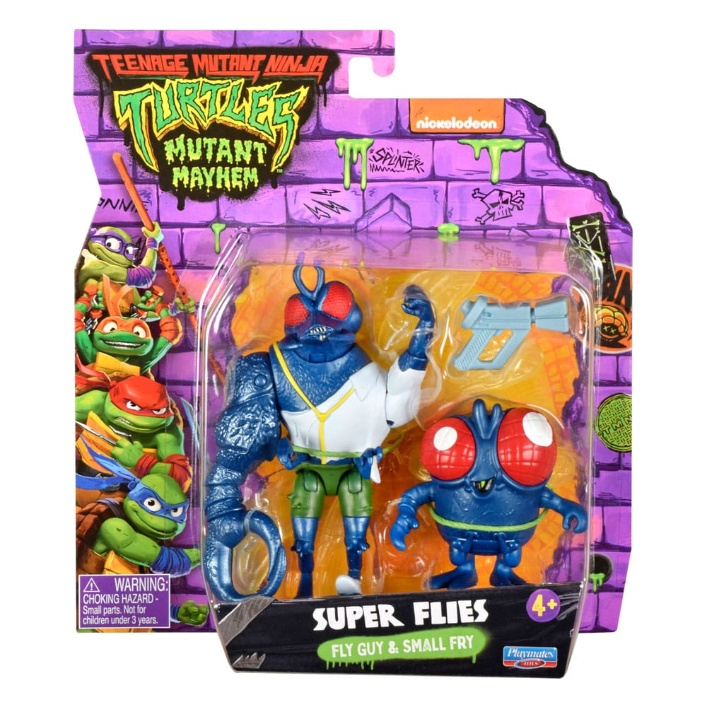 Teenage Mutant Ninja Turtles: Mutant Mayhem Actiefiguren Super Fly & Peuter Super Fly 11 cm