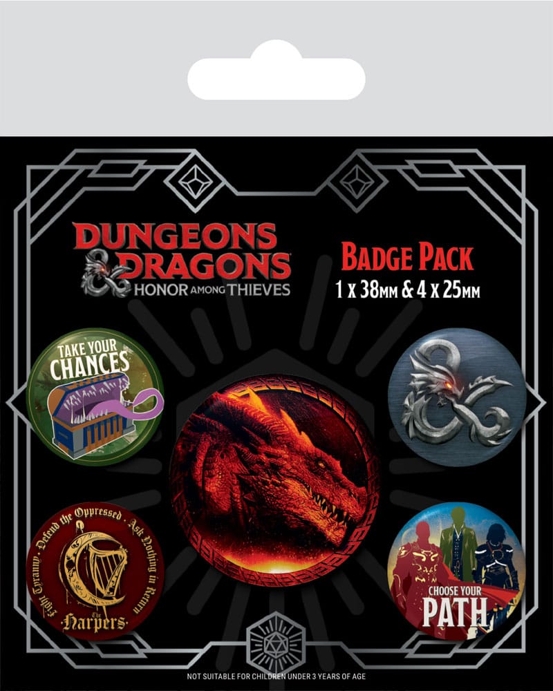 Dungeons & Dragons Boutons Pin-Back Film de 5 packs