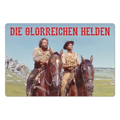 Bud Spencer & Terence Hill Tin Sign Die Glorreichen Helden 20 x 30 cm